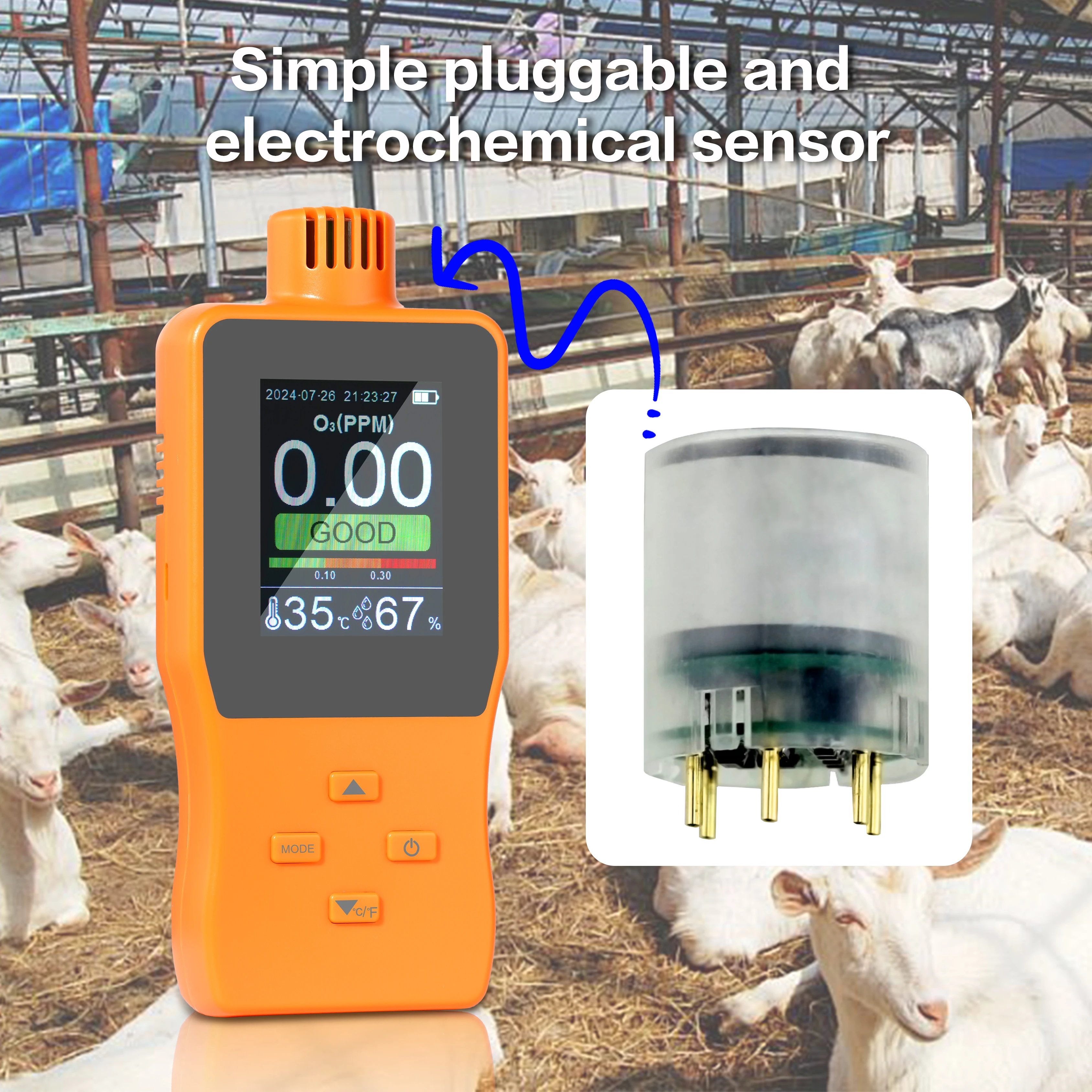 A8-O3 Ozone Detector Ozone Recorder Analyzer 3 in 1 Ozone Monitor Data Storage Historical Data View view 3
