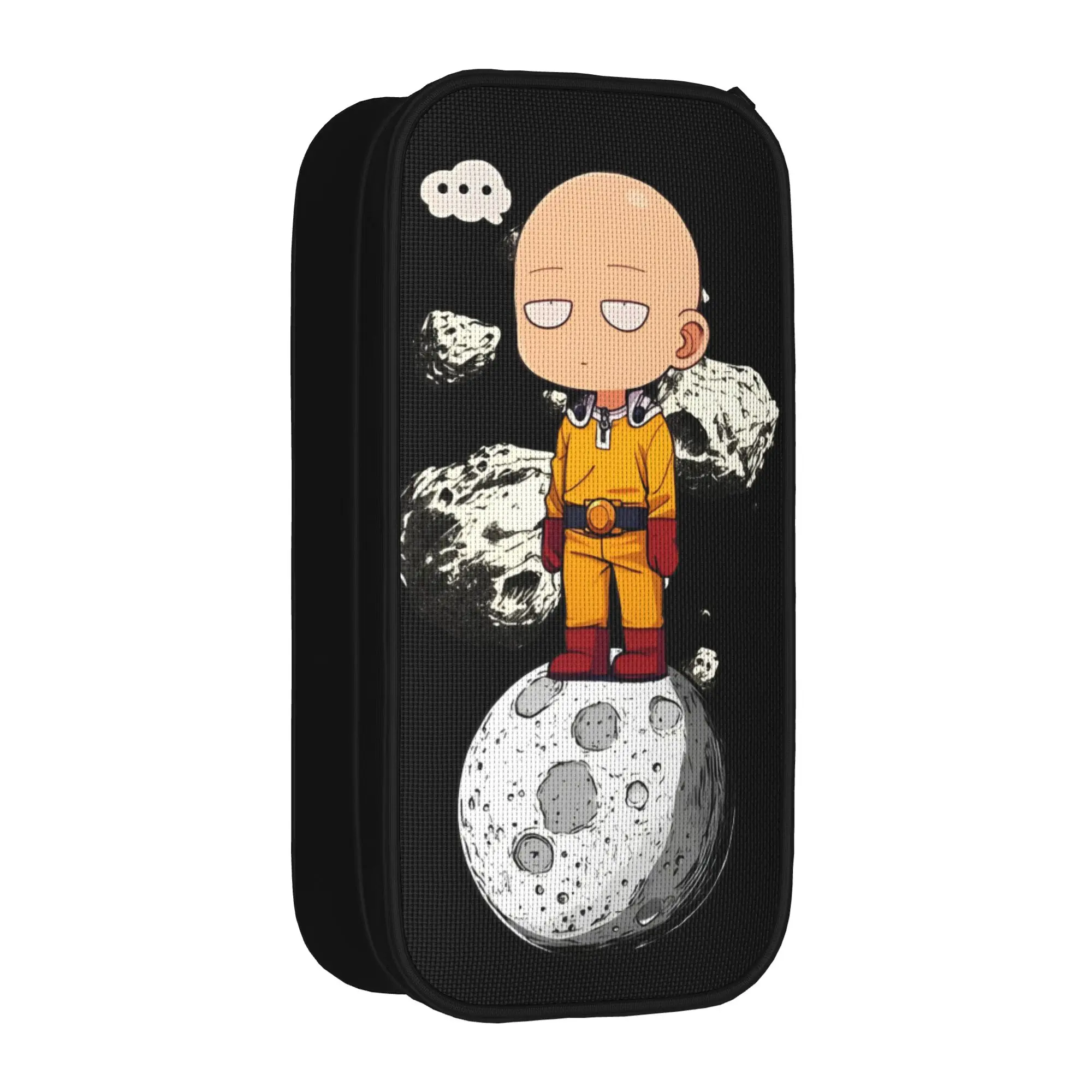 Saitama to the Moon One-Punchs-Man Pencil Cases Lovely  Pencil Bags Kids Large Storage School Supplies Cosmetic Pencilcases