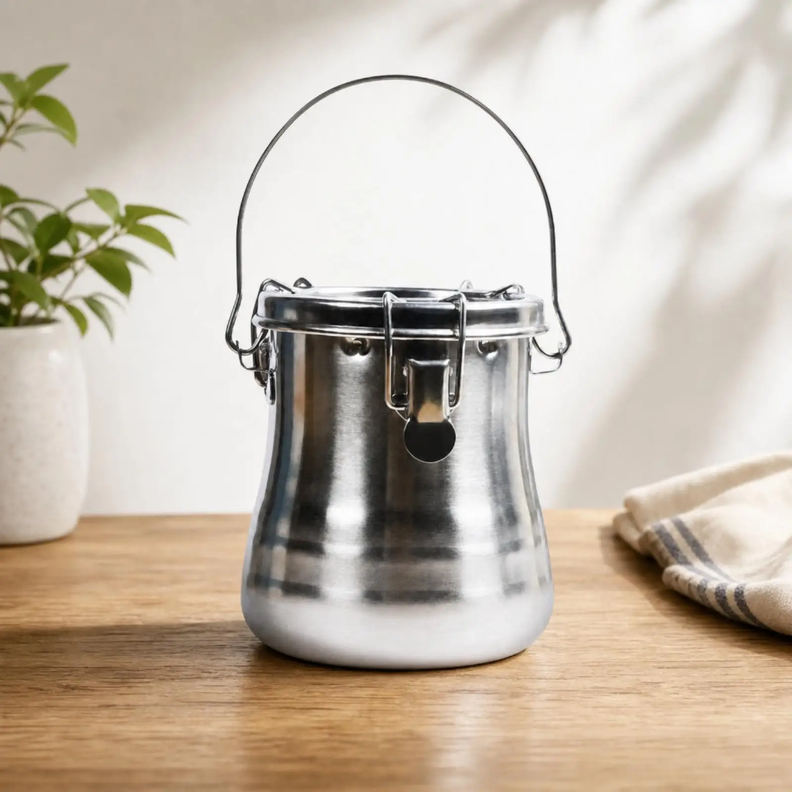 Brush Washer Portable Stainless Steel Brush Washing Container Paintbrush Rinsing Container with Carry Handle Long-Lasting