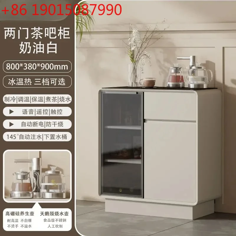 

voice tea bar machine integrated cabinet household living room automatic multi-function water dispenser solid wood cabinet