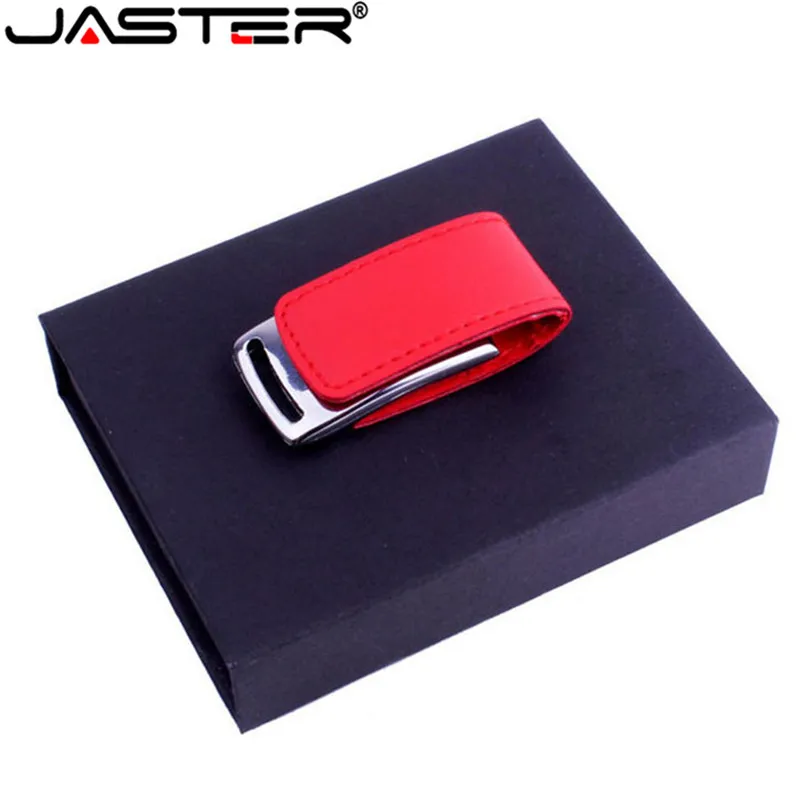 

Black Box USB Flash Drive 128GB Free Custom Logo Pen Drive 64GB Red Leather Memory Stick 32GB Creative Business Gifts Pendrive