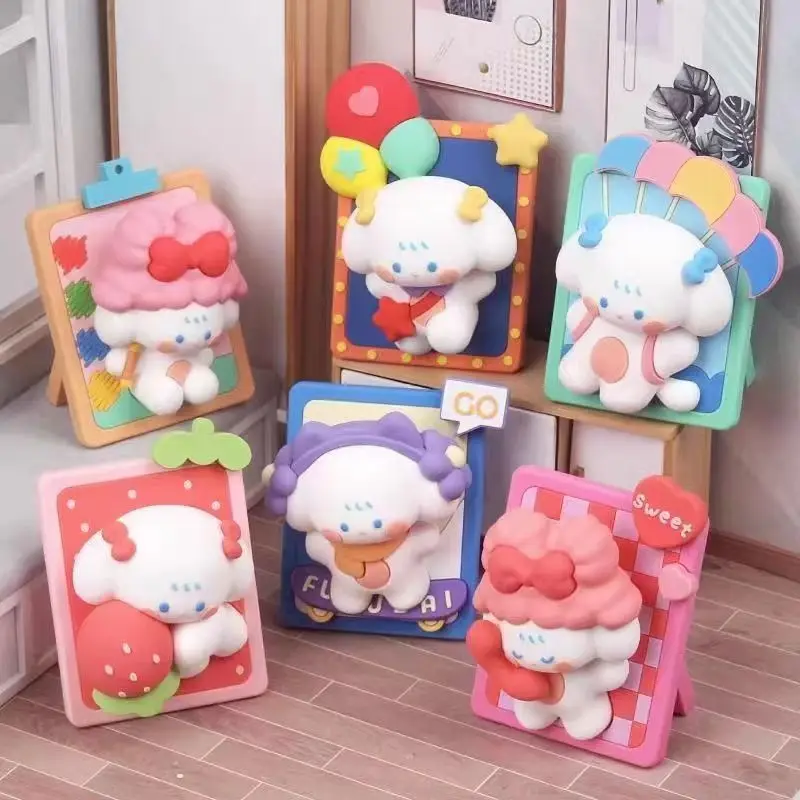 New Kawaii Cartoon Puppy Blind Box Fufubai Series Surprise Lucky Mystery Box Box Cute Doll Dog Pvc Pendant Doll Children Toys