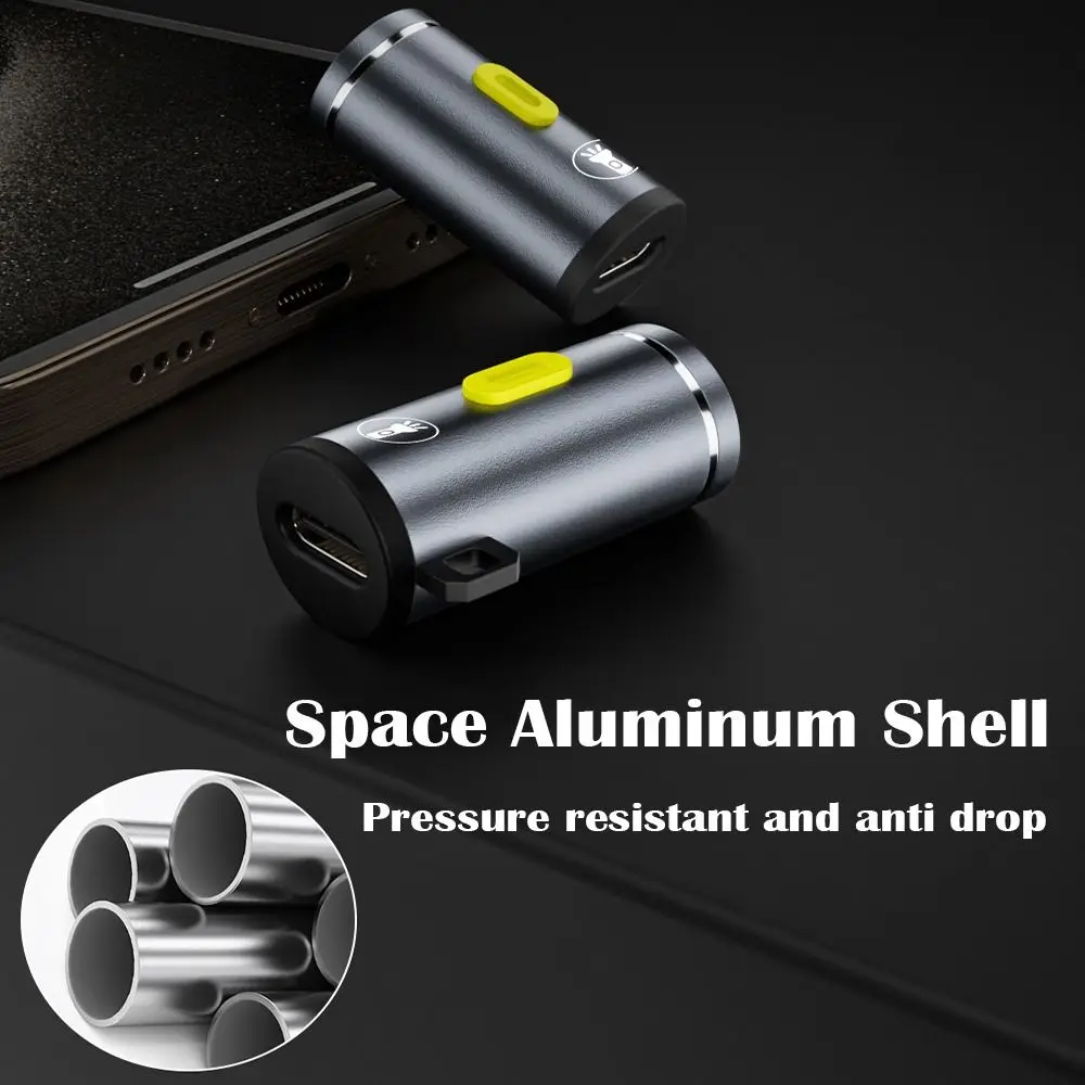 230 High Lumens Type-C Mini Flashlight Portable Plug and Play USB C Emergency Lamp with Lanyard Aluminum Alloy