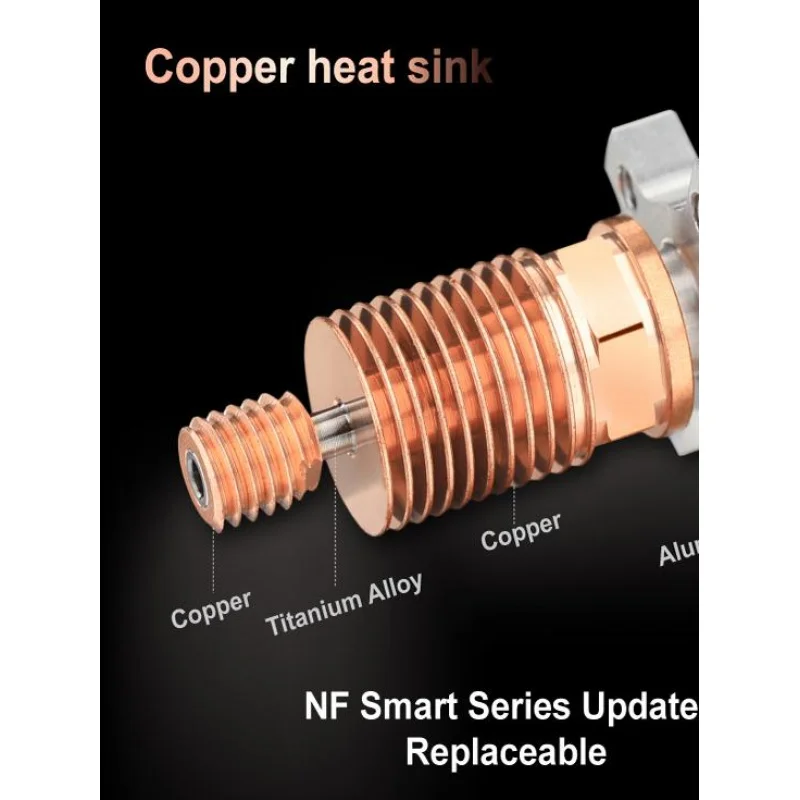 

The Mellow upgraded NF Smart- Dragon V2.0 hot end is used for 3D printer extrusion head parts