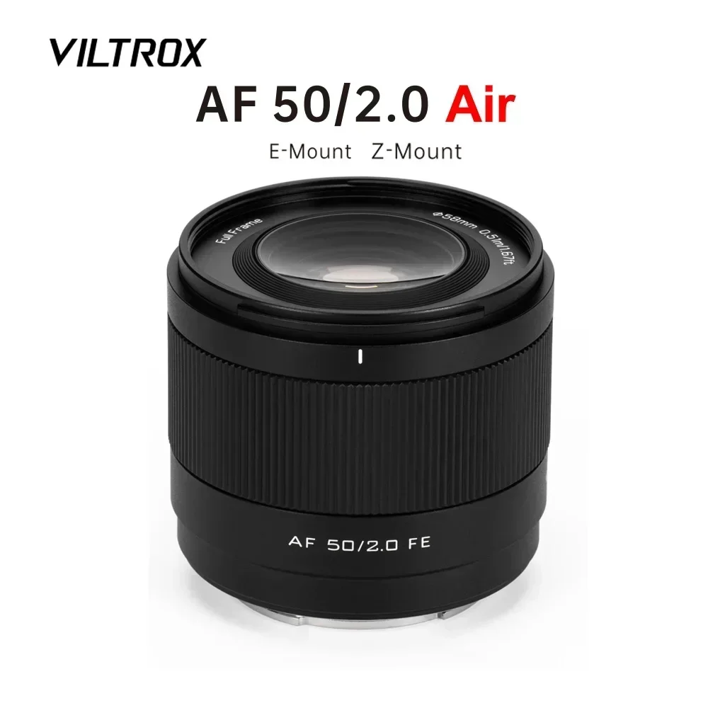 

Viltrox AF 50mm F2.0 Air Full Frame Auto Focus Portrait Lens For Sony E Nikon Z Mount Camera For A7R3 A7C ZFC Z50 Z30 Z5 Z6