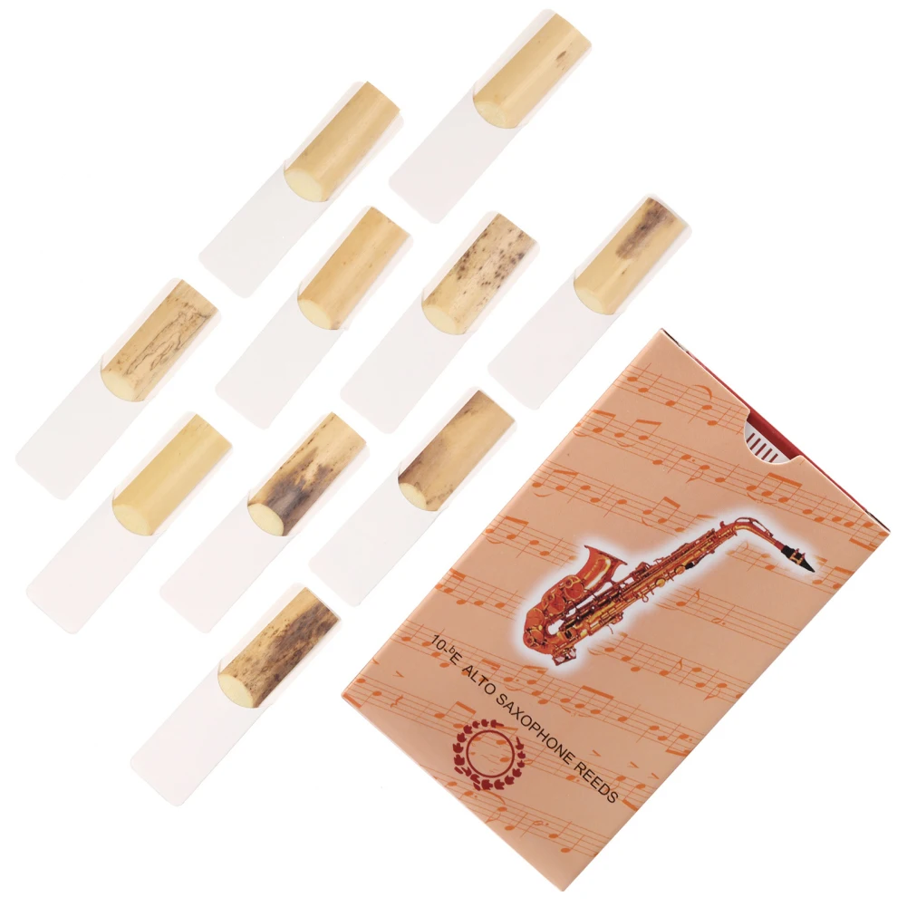 

10 PCs Alto Saxophone Reeds Strength 2.5 Clear Sound Cutting Technology For Saxophone Beginner Player