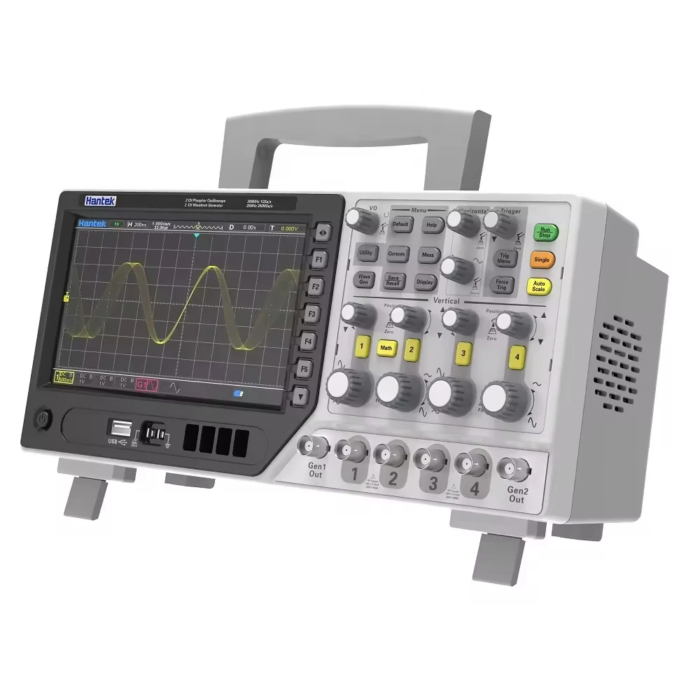 Hantek DPO6084B Digital Storage Oscilloscope 4 Channels 80MHz 1 GSa/s Sample Rate Waveform Generator Spectrum Analyzer