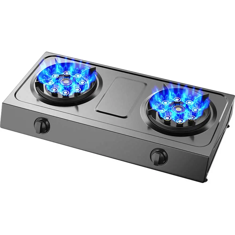 Kitchen Gas Stove Fogones De Gas Para Cocina Double Stove Desktop Cooktop Household Liquefied Natural Gas Hornillo Cocina