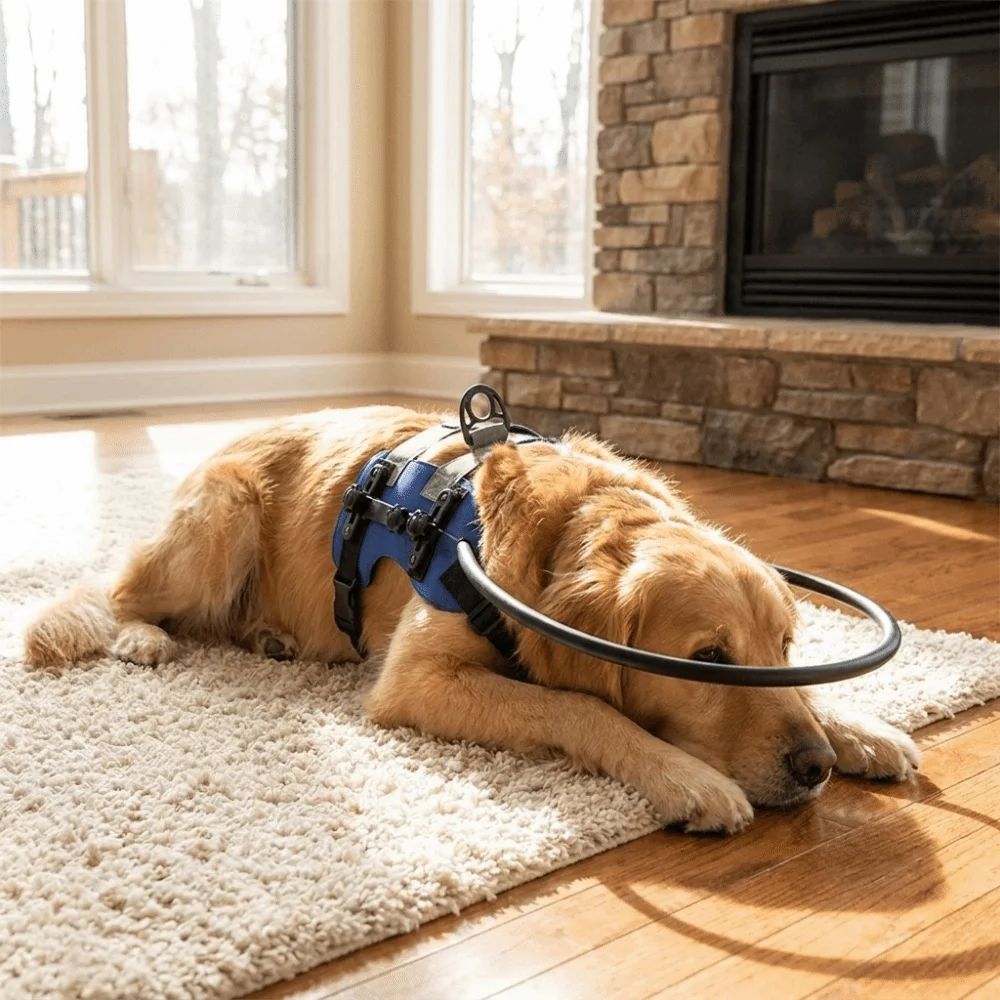 Reflective Blind Dog Safety Bumper Adjustable Safety Anti-Collision Ring Breathable Comfortable Pet Collision Collar Daily Use