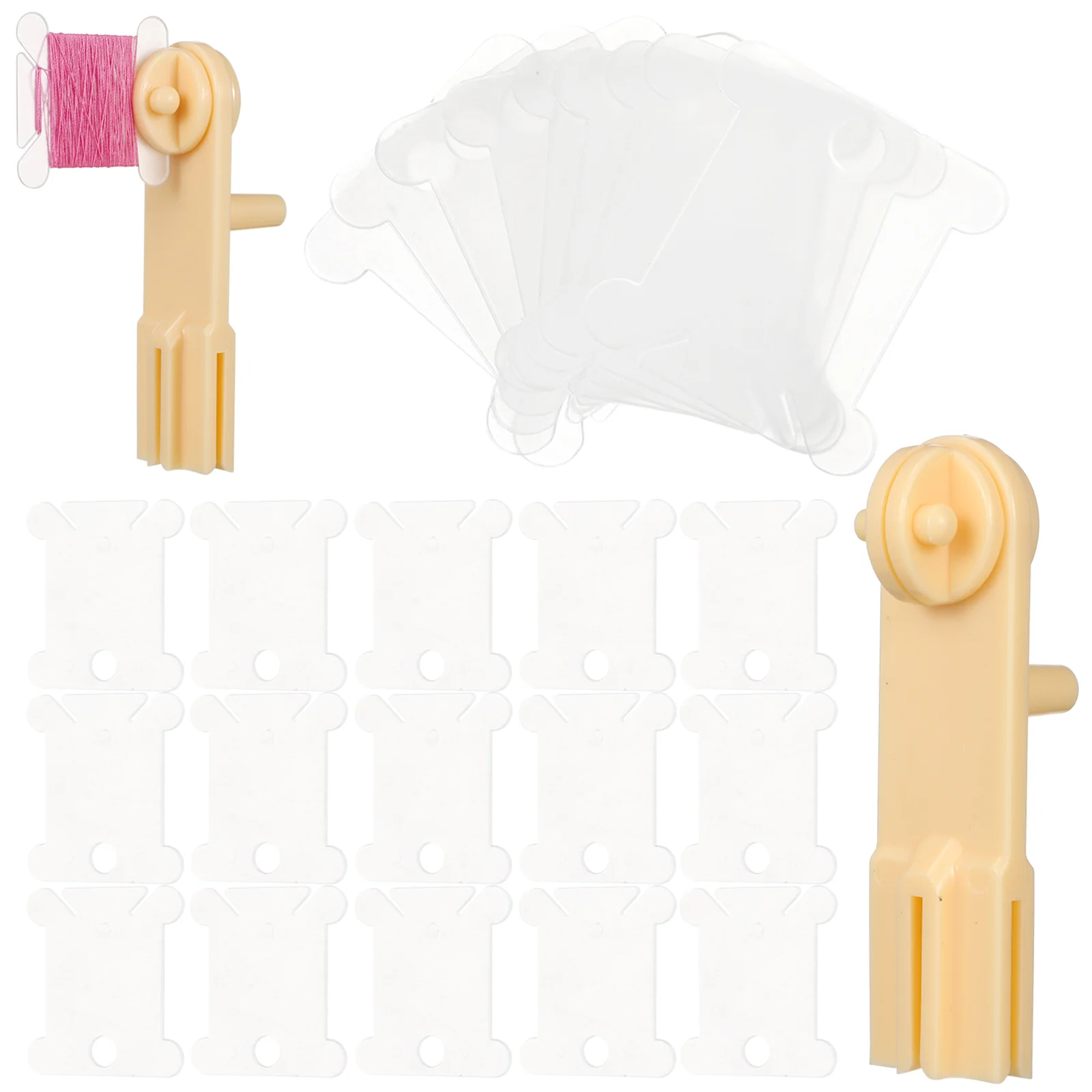 Embroidery Spool Winder Brackets Plastic Thread Holder White Organizer Black Sewing