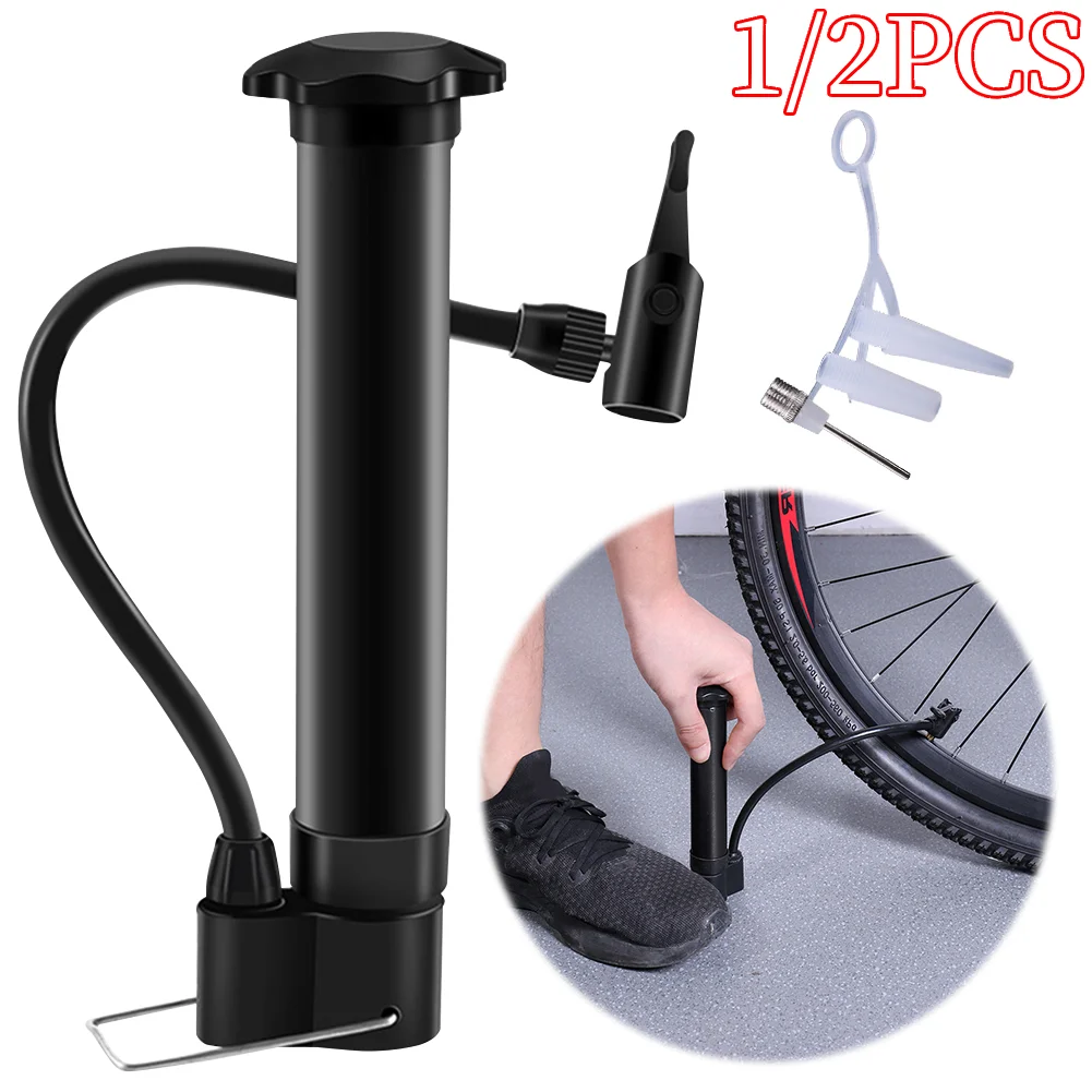 80PSI Fahrrad Manuelle Luftpumpe Schrader Ventil Ballon Reifen Inflator Leichte Fahrrad Reifen Pumpe für Straße Mountainbikes Bälle