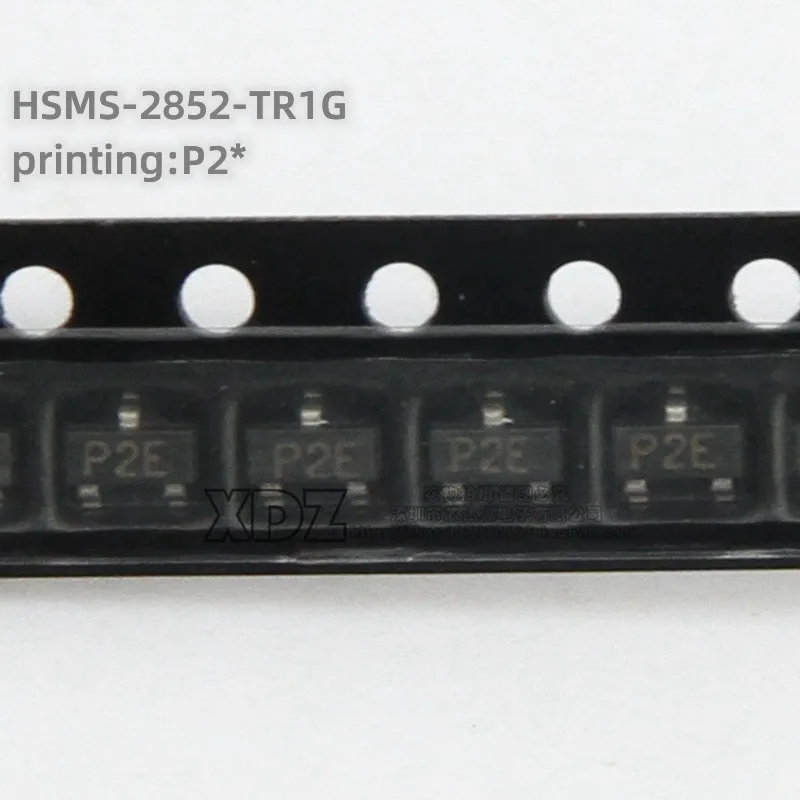 5pcs/lot HSMS-2852-TR1G HSMS-2852 Silk screen printing P2* P2 SOT23 package Original genuine RF detection diode