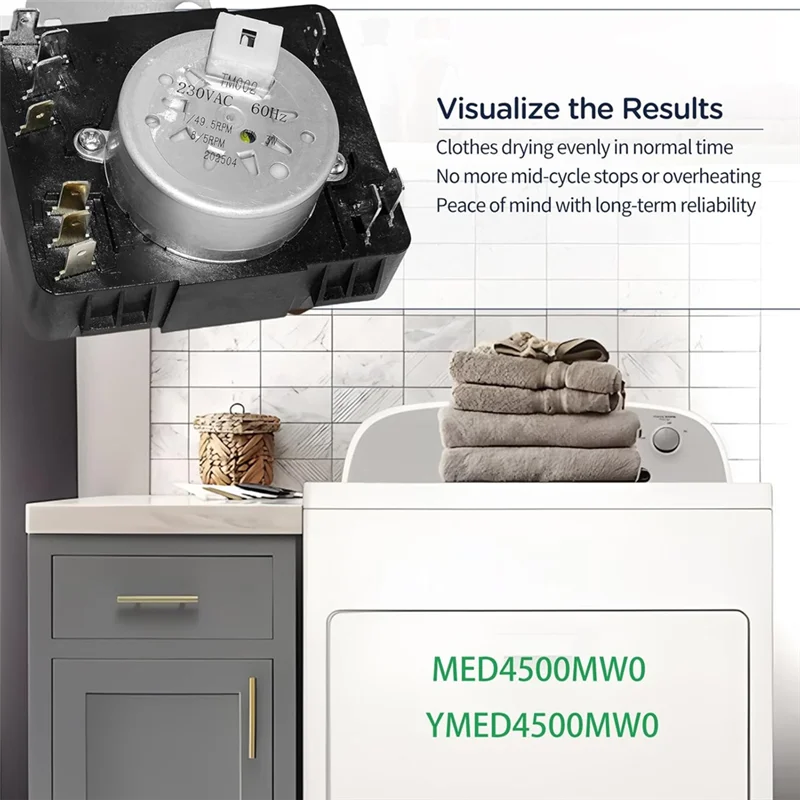 【شراء اليوم】لـ 4981088 AP7215858 PS17216594 W11566735 W11685947 مؤقت مجفف بديل لـ Maytag MED4500MW0 YMED4500MW0