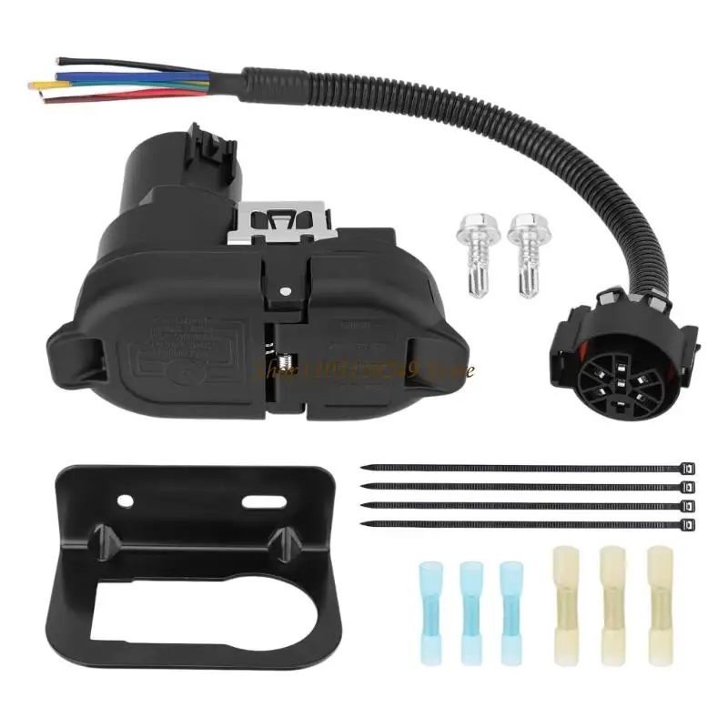 N5KD 7 Way & 4 Flat Trailer Tow Hitch Wiring Plugs Receptacle For USCAR Socket Trucks Simple Plugs And Play Setup