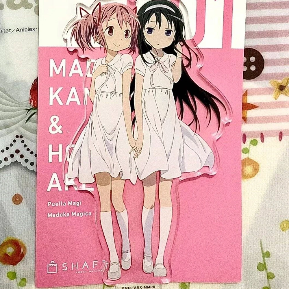 

Anime Puella Magi Madoka Magica Kaname Madoka Tomoe Mami Cosplay Standing Plate Acrylic Stand Cartoon Figure Desk Decoration