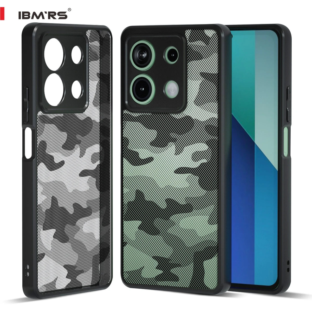

for Redmi Note 13 4G/POCO M6 Pro Case Camo Military Shockproof Protective Cover with Lanyard Hole & Camera Protection