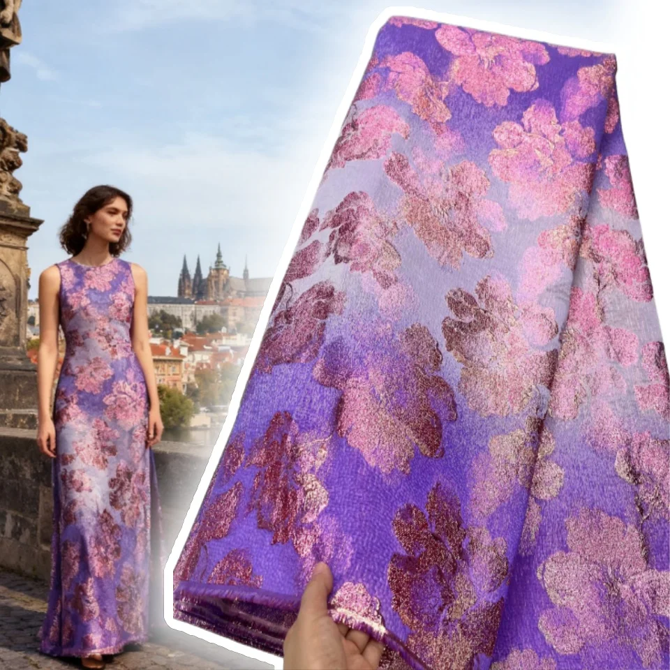 

Luxury African Organza Brocade Lace Fabric 5 Yards French Tulle Nigerian Jacquard Lace for Party Gown Dress Sewing 1923