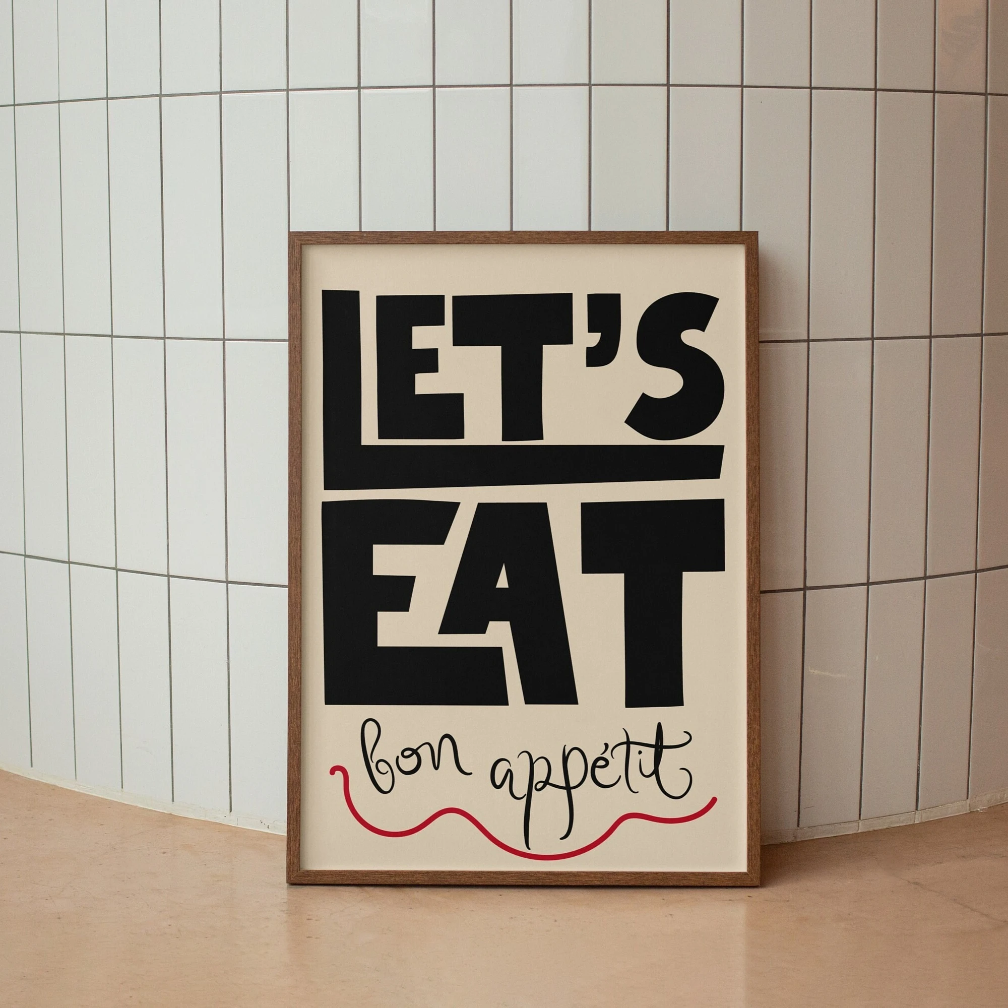 Let's Eat Delicious Quotes, impresión en lienzo de cocina, carteles artísticos de pared de comida italiana a la moda para sala de estar moderna, regalo de decoración del hogar