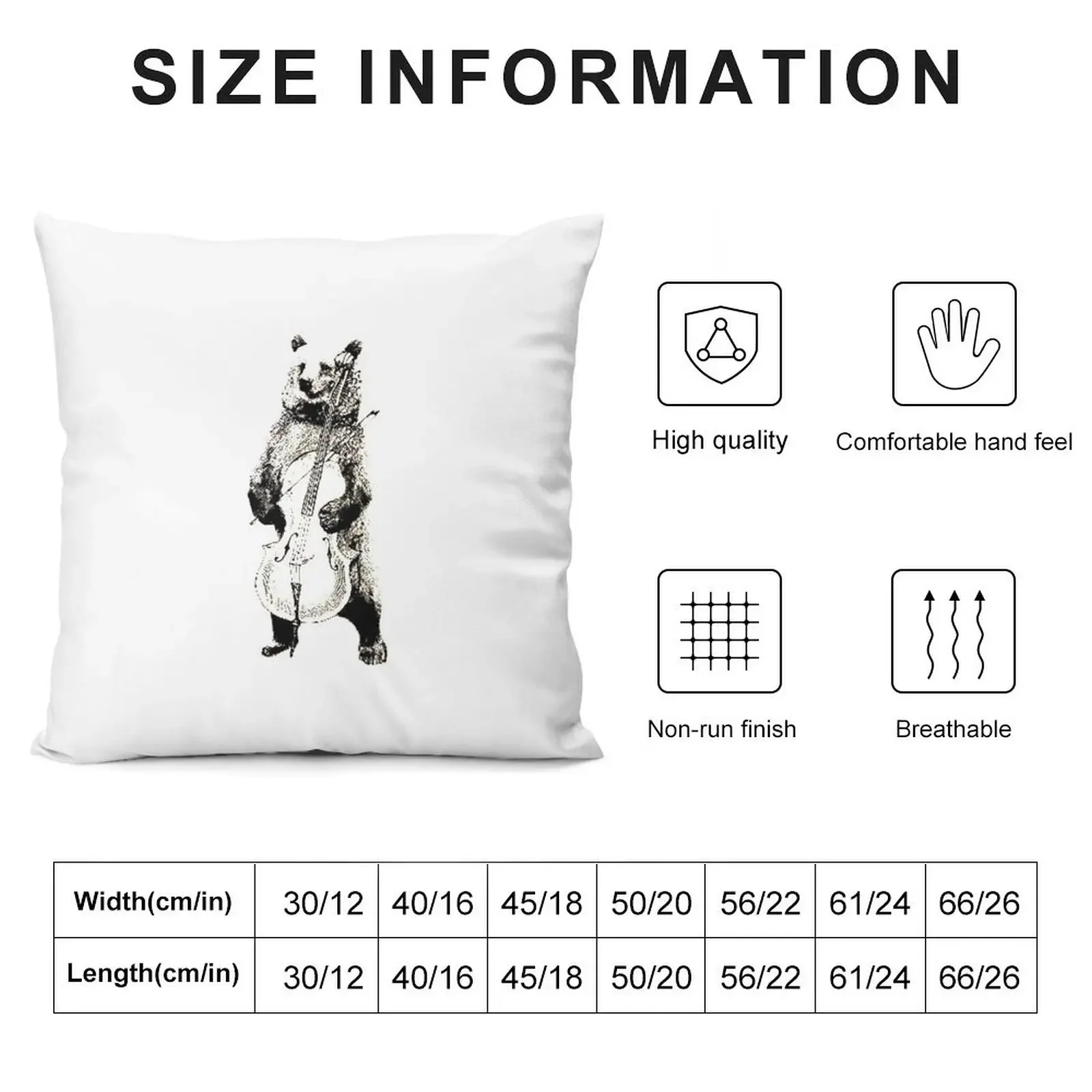 bear playing cello Throw Pillow Luxury Sofa Cushions Christmas Covers Cushion Covers For Living Room pillow