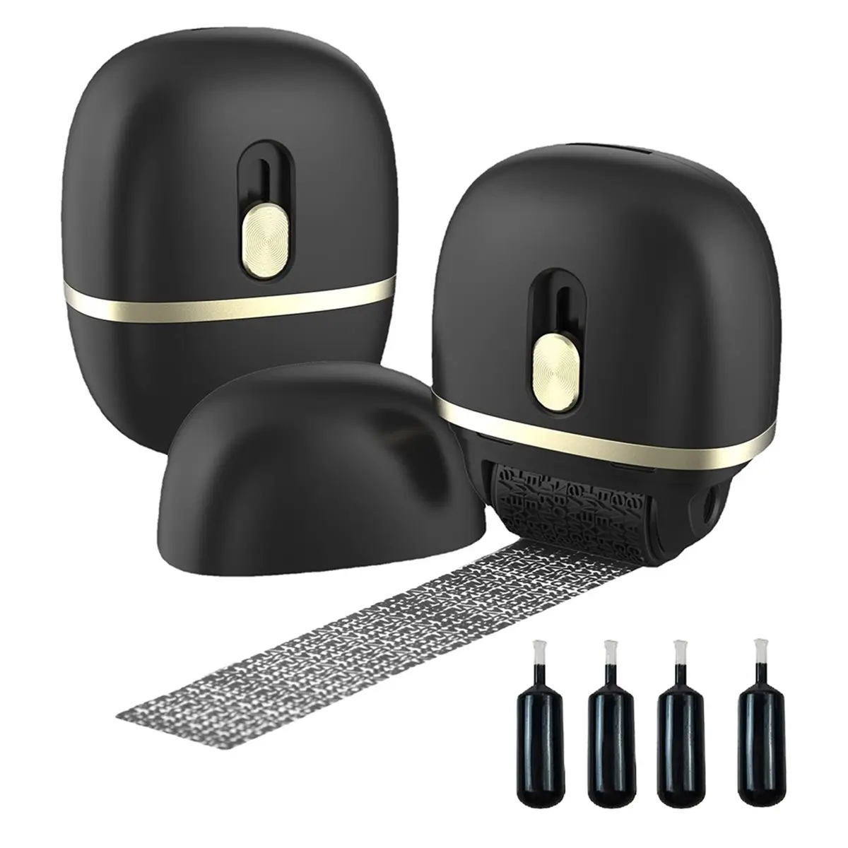 【New User-Coupon!】2pcs Identity Protection Roller Stamp with 4 Printing Oil for Identity Theft Protection ID Blockout Privacy &