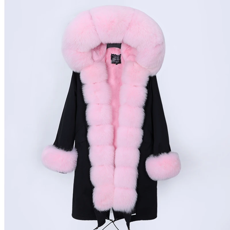 2024 Maomaokong Winter Plus Long Parka Woman Natural Real Fox Fur Collar Thick Inner Liner Female Luxury Coat