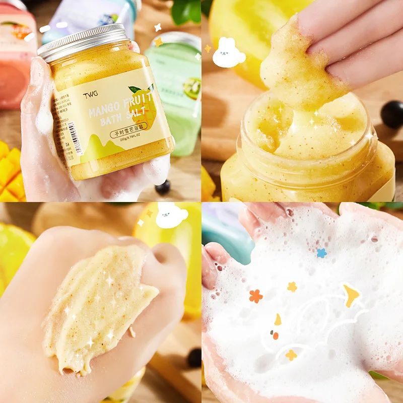 250G Exfoliating Body Scrub เกลืออาบน้ำ Body Scrub ฟรุ๊ตตี้เกลืออาบน้ำ Body Scrub Exfoliating Body Wash Fruity Bath เกลือ