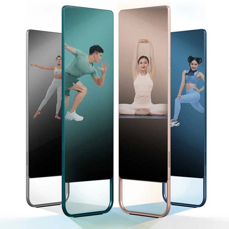 43 Inch Magic Mirror Photo Booth Gym Interactive Health Full Body Mirror Smart Fitness Mirror LCD Android Touch Screen Kiosk