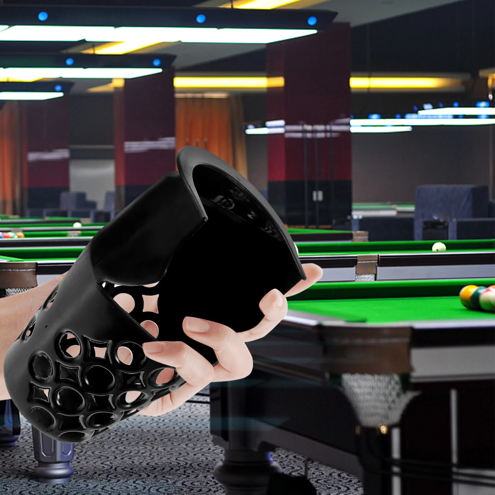 

Durable Billiard Storage Basket Holder Pool Table Accessories PP Material Sports Net Container Black 572mm Fits American Style
