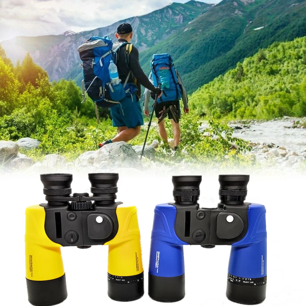 Marine Binoculars 7x50 Porro Waterproof Binoculars Compass Telescope