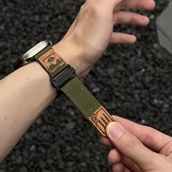 Apple Watch 10 울트라 9 밴드 용 나일론 루프 스트랩 46mm 42mm 49mm 45mm 41mm 44mm 40mm 남성 트레일 스포츠 iWatch 8 se 7 6 팔찌 5 4