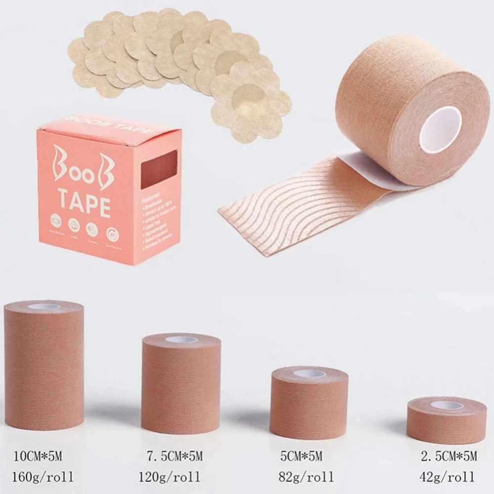 Boob Tape Bras Wome Adhesive Invisible Bra Elastic Cloth Chest Sticker Nipple Pasties Strapless Underwear Breast Bandage