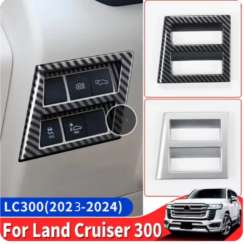 For Toyota Land Cruiser 300 2023-2024 Main Driving Below Adjustment Panel Decoration Sticker LC300 Interior Accessories Tuning