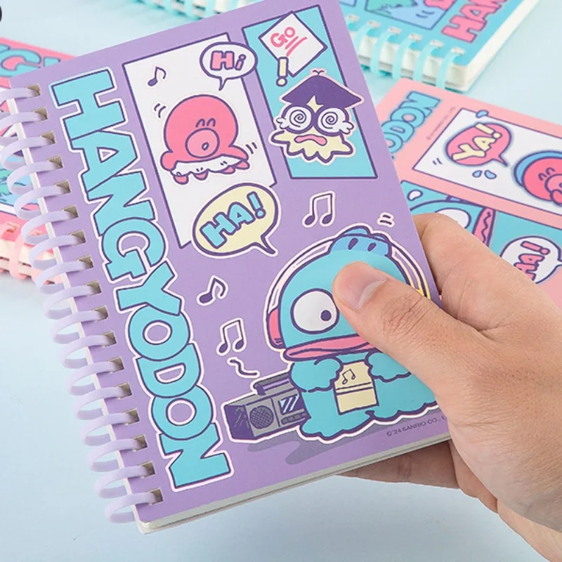 MINISO Sanrio Coil Book Hangyodon Horizontal Line Notepad Office Notebook Hand Journal A6 Student Book 80pcs Holiday Gifts