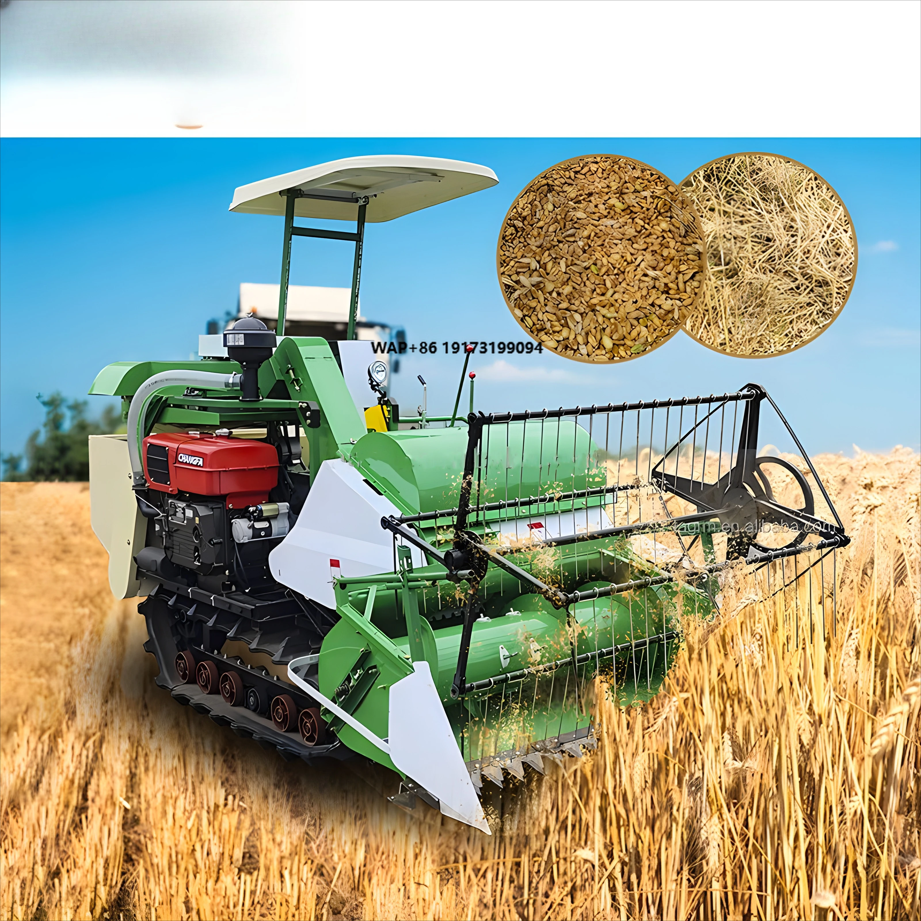 Agricultural Machinery Maize Harvesting Machine Small Harvest Machine Mini Pea Bean Soybean Wheat Rice Combine Harvester