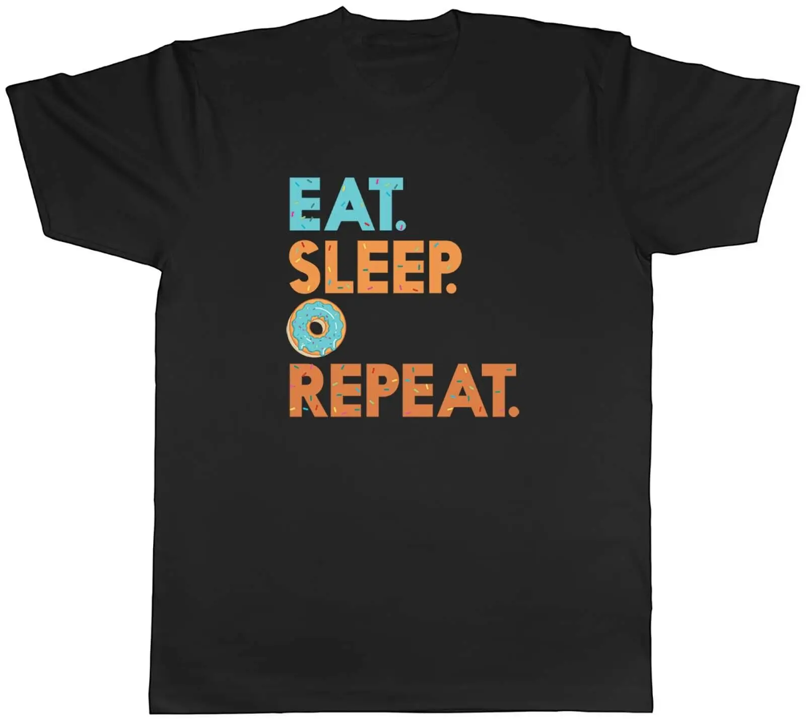 Eat Sleep Donut Mens T-Shirt Doughnut Pastry Glaze Sprinkles Jam Unisex Tee Gift