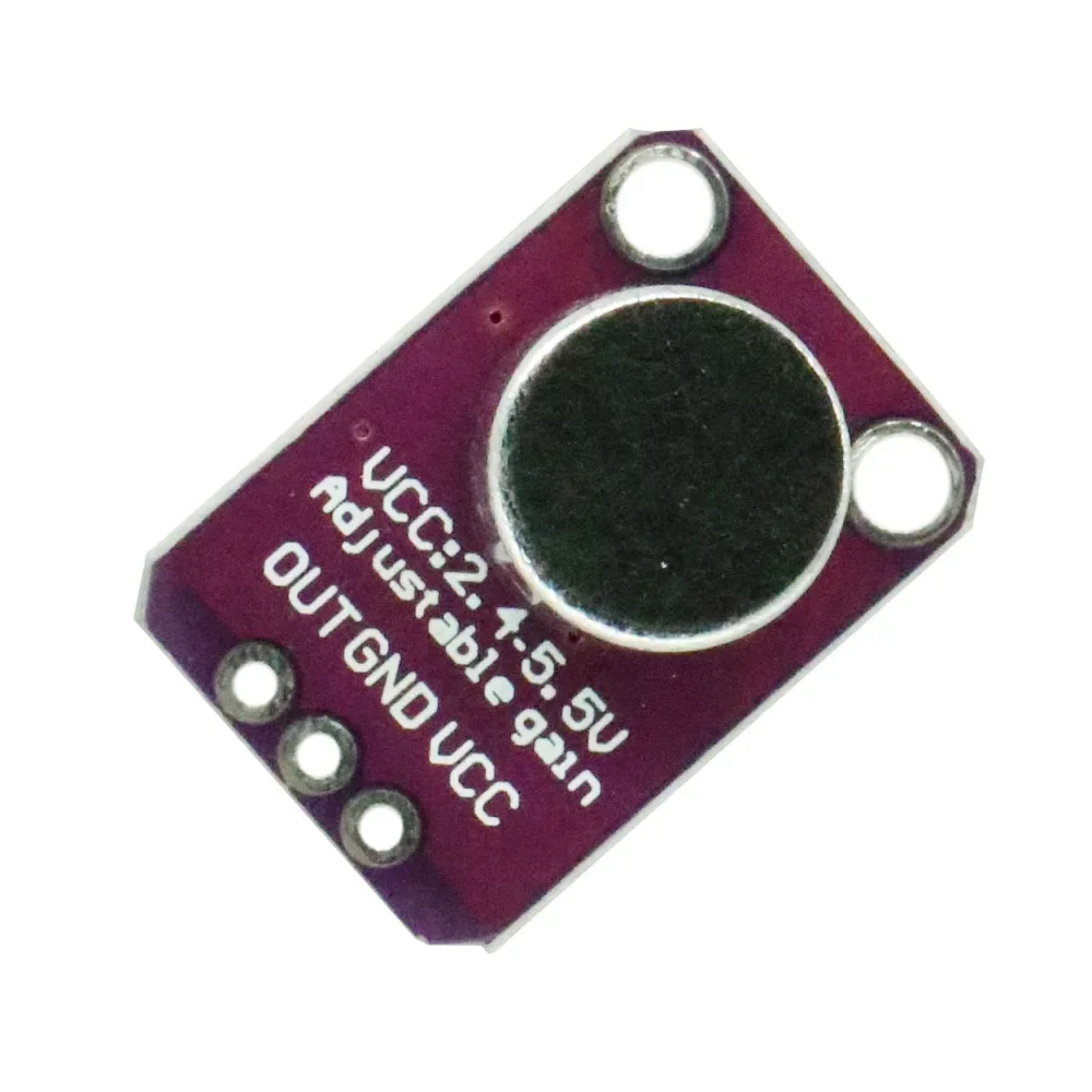 GY-MAX4466 일렉트릿 마이크 앰프, 조절식 앰프 모듈, 이득 출력, GND, VC 앰프 보드, 아두이노 2.4-5V, MAX4466
