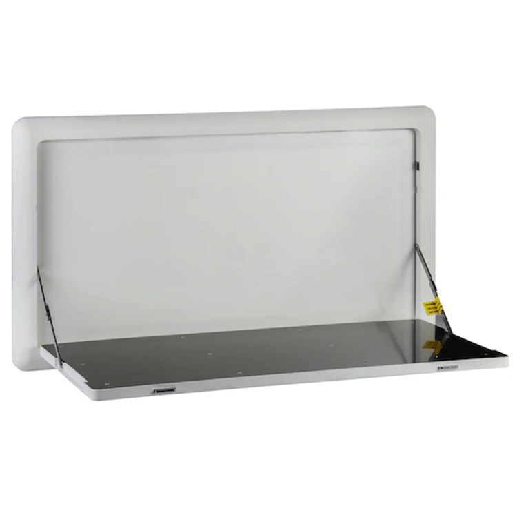 

800*450mm RV Fold Out Table With LED Light Outside Picnic Wall Mounted Table Lockable For Camper Van