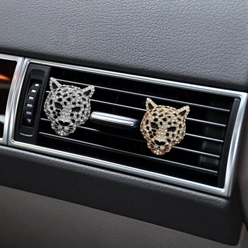 

Leopard Air Vent Clips Bling Car Diffuser Vent Clip Elegant Lovely Car Dashboard Charm Car Interior Decoration Accessories