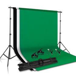 SH Kit de soporte de fondo de fotografía con sistema de soporte ajustable fondos para estudio fotográfico marco de pantalla verde Chromakey