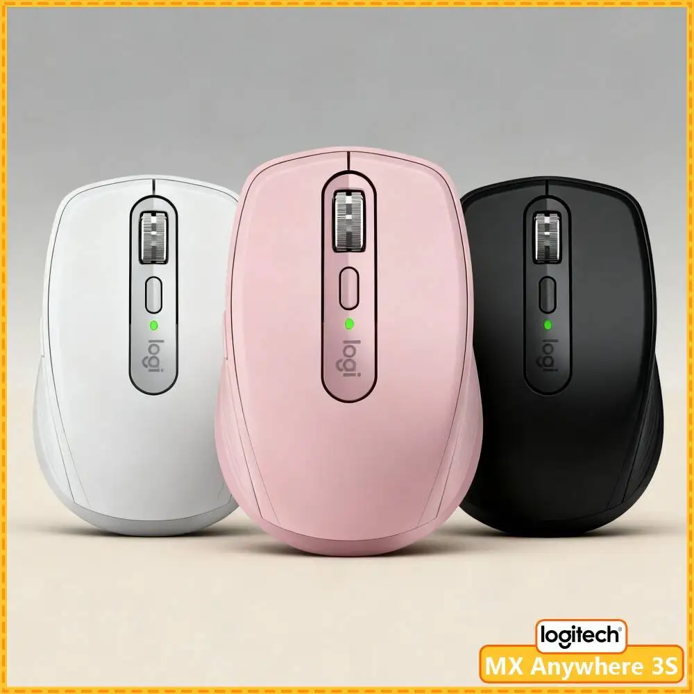 Wireless MX Anywhere 3S - Darkfield 8K DPI, 3-Device Sync, Silent Click, Great for Perfume Shop Daily Task & Small Office
