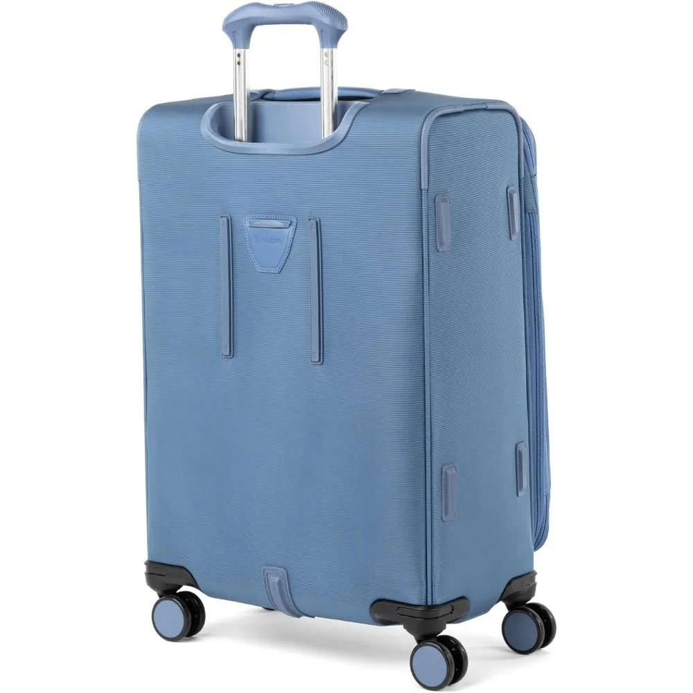 Mala giratória expansível leve 8 TSA Lock Bagagem de viagem de tamanho médio para homens e mulheres