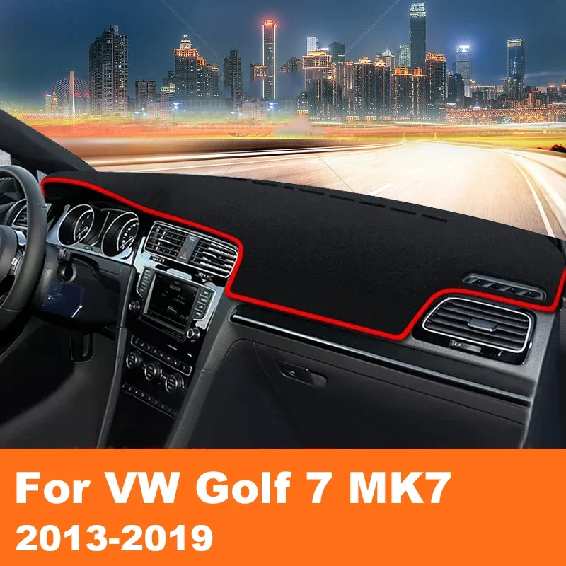

Для Volkswagen VW Golf 7 MK7 R Line GTI GTD 2013-2018 2019, чехол для приборной панели автомобиля, солнцезащитный козырек, избегайте света, коврик, аксессуары для ковров