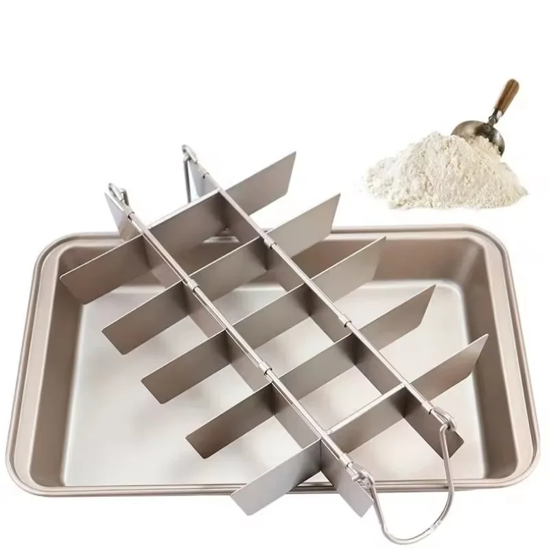 

1Pcs Brownie Cake Pan With Dividers (12.4''x7.87'') Stainless Steel Loaf Pan Non-Stick Square Muffin Pan Blondie Bakeware