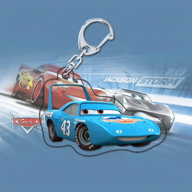 

Anime Cute Lightning McQueen Acrylic Keychain Cartoon Peripheral Creative 2D Car Key Pendant Backpack Accessories Keychain Gift