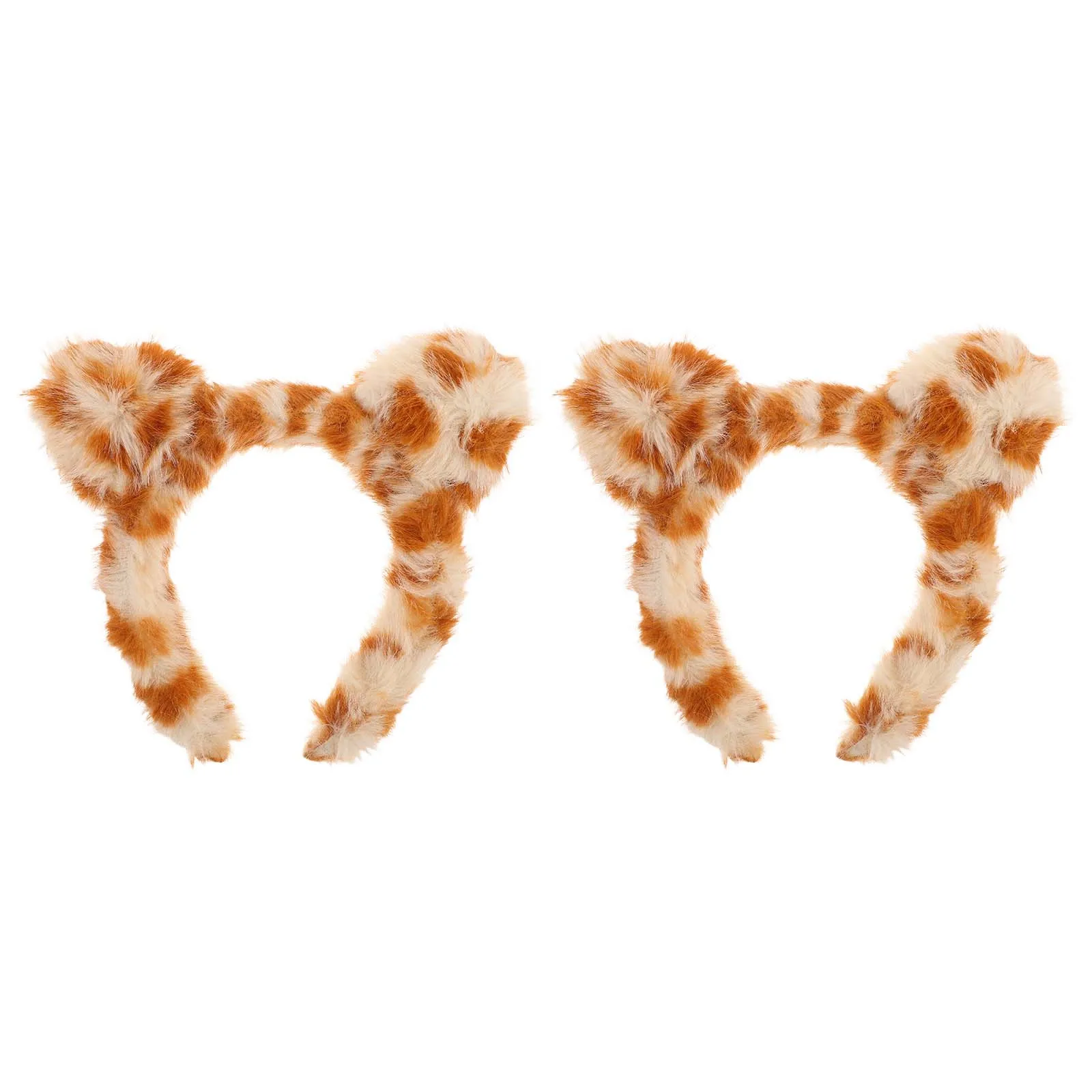 

2Pcs Leopard Print Cat Ear Hair Hoop Cute Animal Ear Headband for Women Girls Skincare Face Washing Spa Makeup Accessory