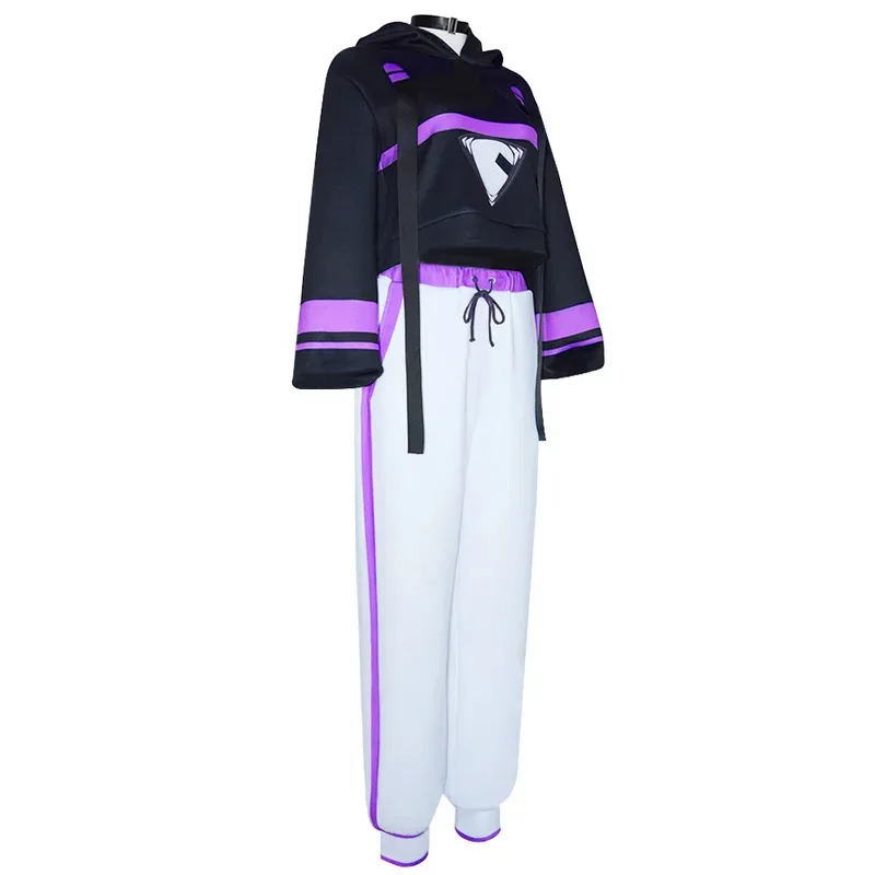 

Cosplay Nekomata Okayu vtuber Anime Uniform Halloween Rolepaly Disguise Stage Costume For Students Unisex dl;1