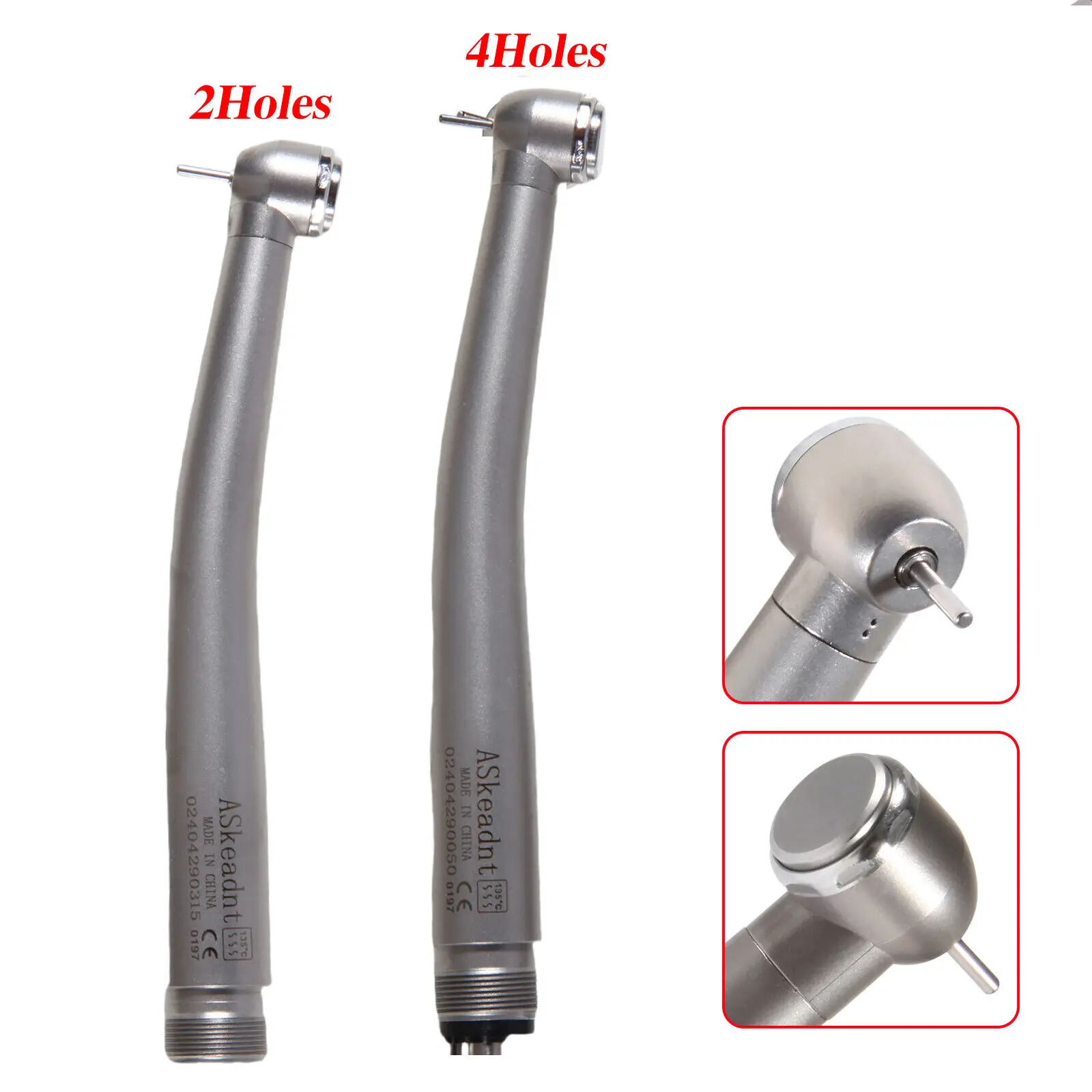 Dental LED/No Led E-generator High Speed Handpiece Fiber Optic 2/4 Holes Fit Nsk Pana Max