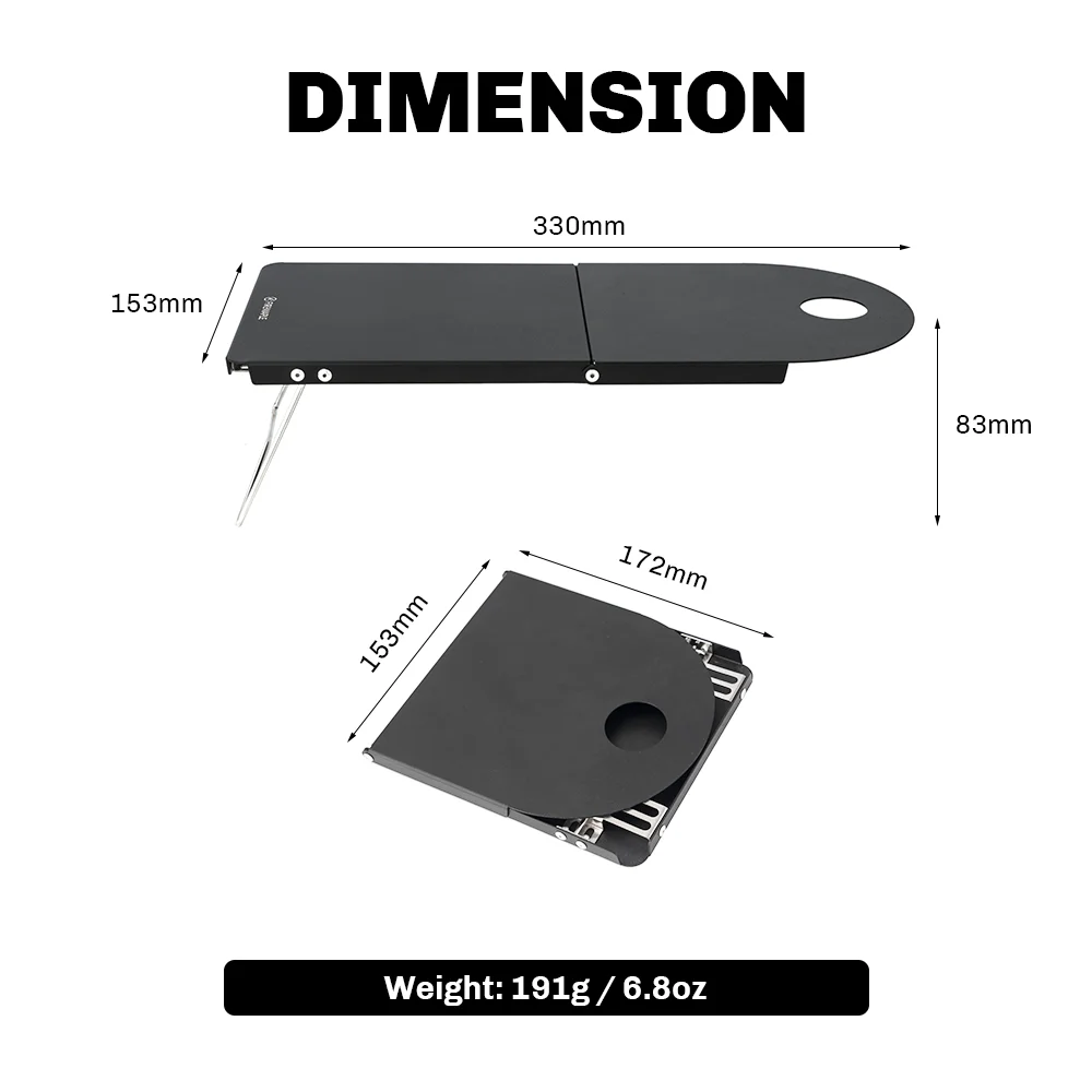 Fire-Maple Petrel Ultralight Table Portable Foldable Aluminum Desk for Solo Hiking Camping Travel Gas Burner Rack Table 191g
