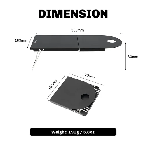 Imagen 2 del producto Mesa ultraligera de gasolina y arce de fuego, escritorio de aluminio plegable portátil para senderismo en solitario, Camping, viaje, quemador de Gas, mesa de estante 191g