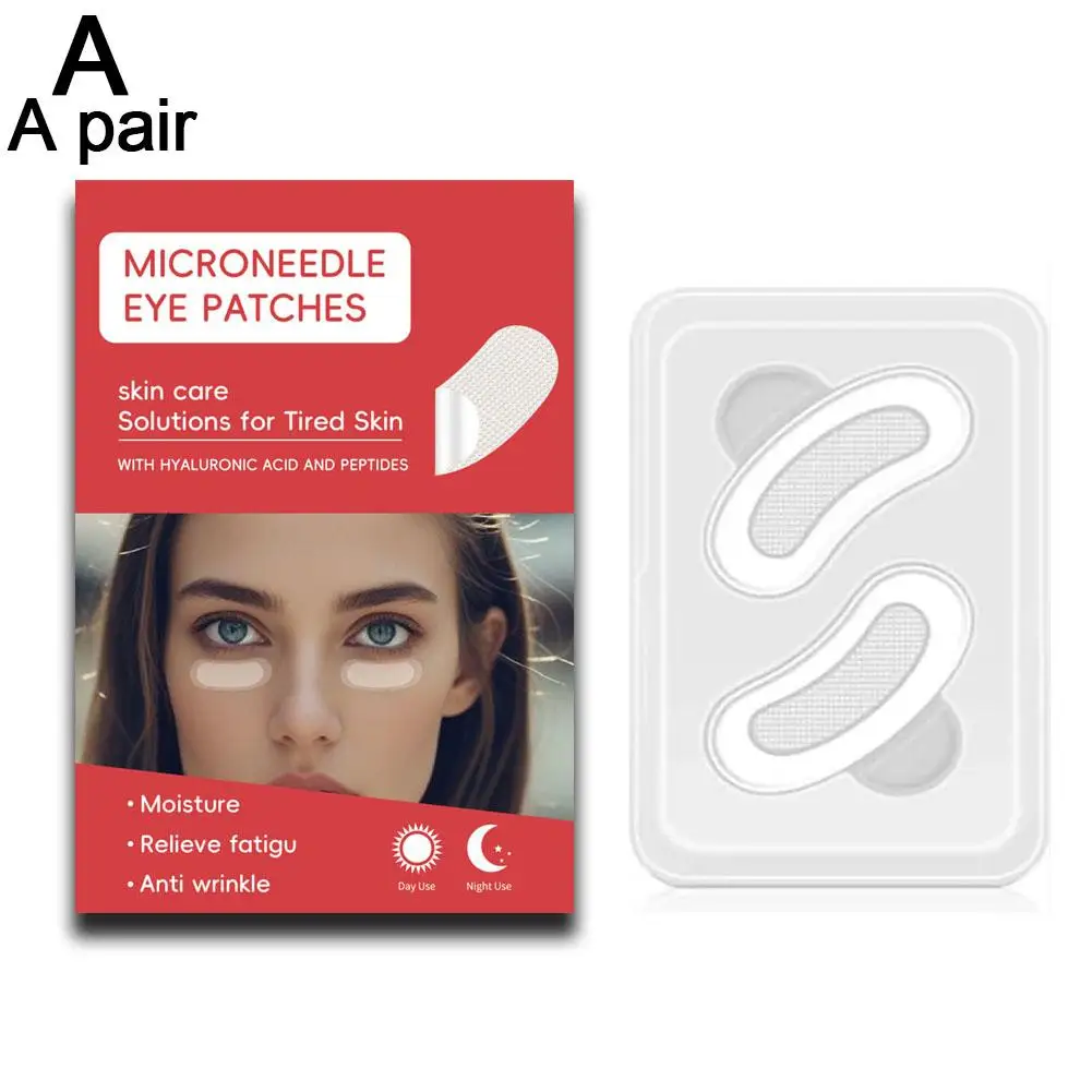 1 คู่Hyaluronic Acid Microneedle Eye Patches Maskสําหรับต่อต้านริ้วรอยAging Dark Circles Moisturizing Under Eye Gel PadsผิวP1L8